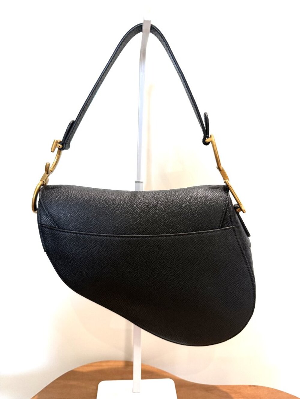 Dior Grained Calfskin Saddle Bag Black Medium - Picture 2 of 14